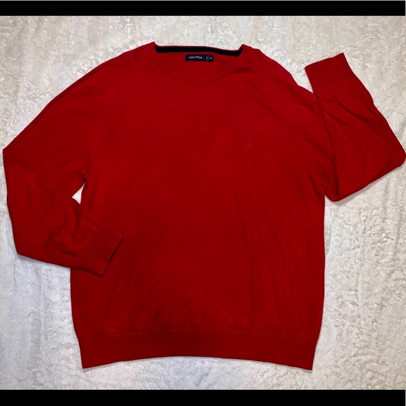 nautica red sweater